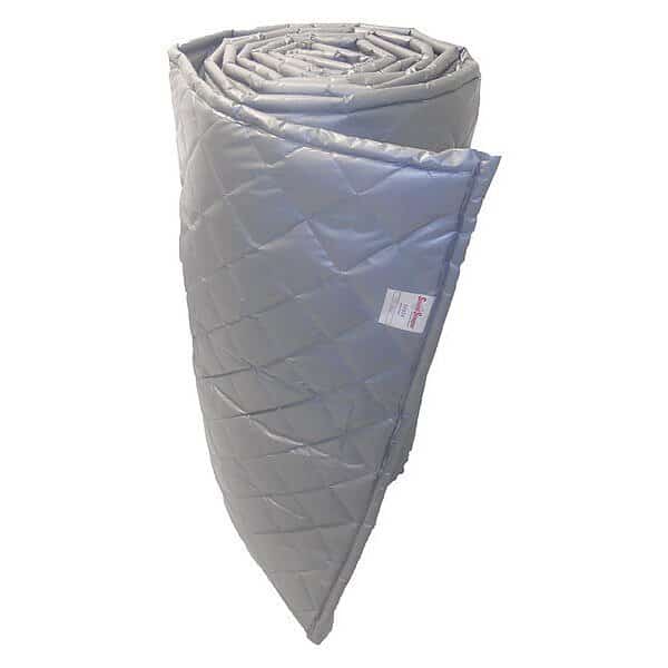 Acoustic Partition, 0.65 NRC, Fiberglass, 4 ft W, 25 ft L, 2 in Thick, Gray