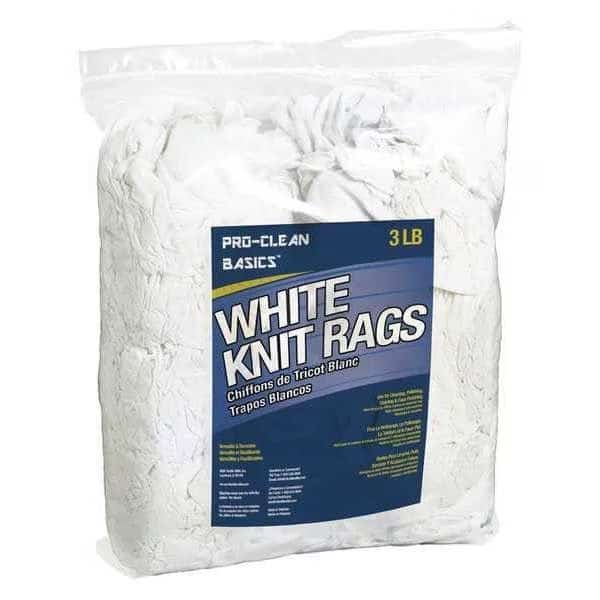 Cotton T-shirt Cloth Rag 3 lb. Varies Sizes, White