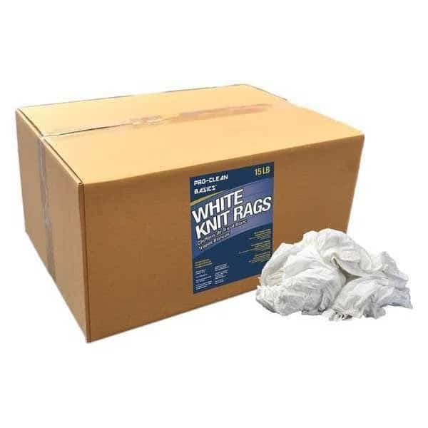 Cotton T-shirt Cloth Rag 15 lb. Varies Sizes, White