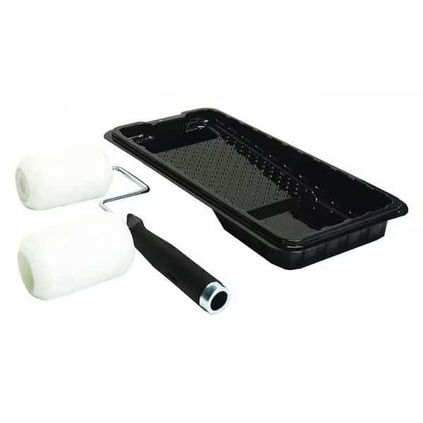 Paint Roller Kit, 4inL Roller, Knit Fabric