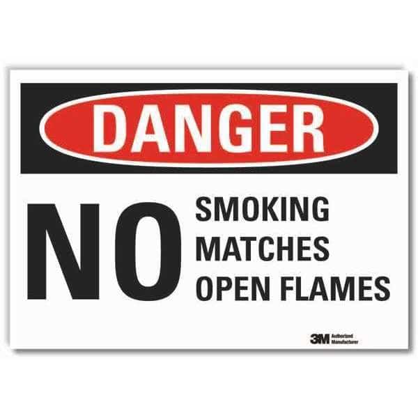 No Smoking Sign, 7" H, 10" W, Reflective Sheeting, Vertical Rectangle, English, LCU4-0552-RD_10x7