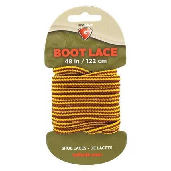 Shoe Laces, 45" L, Polyester, Gold Brown, PR