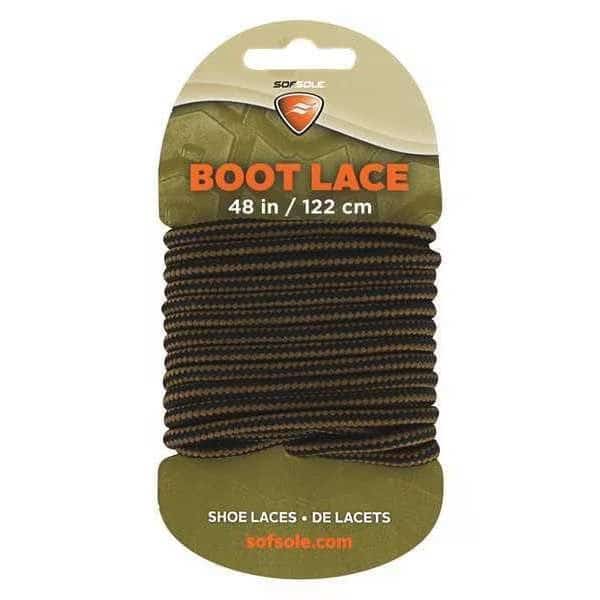 Shoe Laces, 48" L, Polyester, Gold Brown, PR
