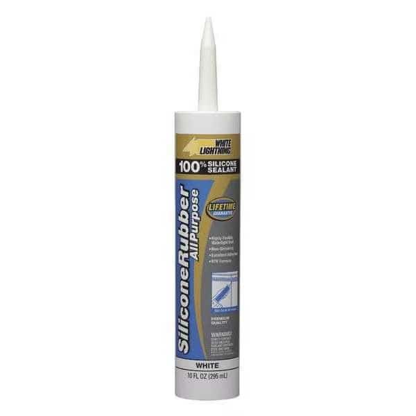 Multipurpose Silicone Sealant, 10 oz, White, Temp Range 400 Degrees F