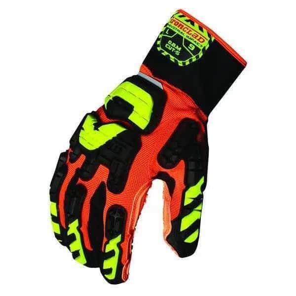 Anti-Vibration Gloves, M, Orng/Blk/Yllw, PR