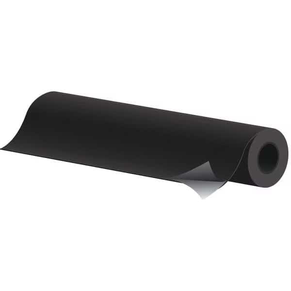 Fiberglass Sheet, 18 ft L, 25 in W, 0.003 in Thick, Plain Backing, 500  Degrees F Max Temp, Black