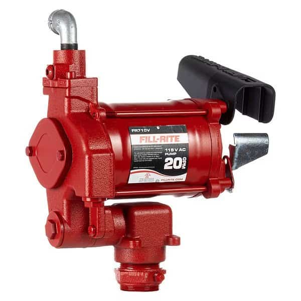 Fuel Transfer Pump, 115V AC, 20 gpm Max. Flow Rate , 1/3 HP, Cast Iron, 1-1/4 in Inlet