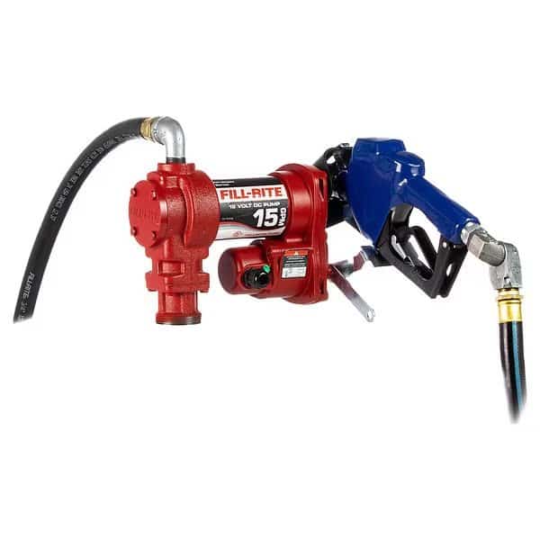 Fuel Transfer Pump, 12V DC, 15 gpm Max. Flow Rate , 1/4 HP, Cast Iron, 1 in NPT Inlet