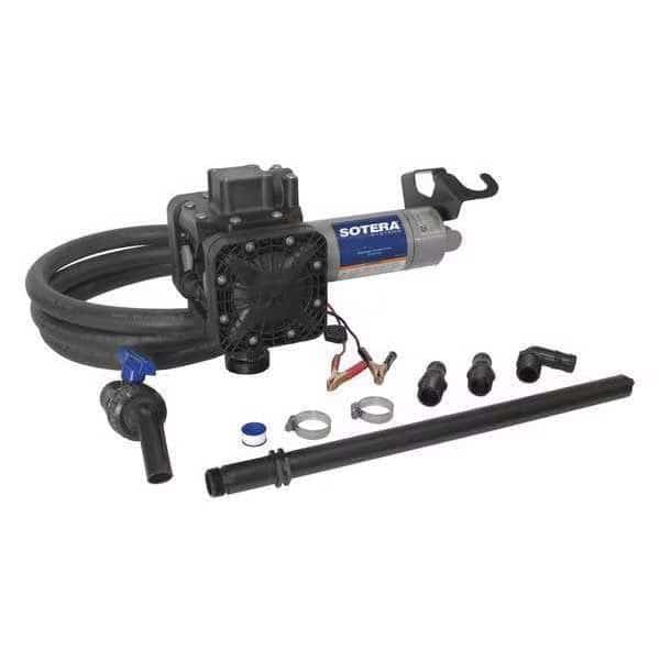 Fuel Transfer Pump, 12V DC, 13 gpm Max. Flow Rate , 1/4 HP, Polypropylene, 1 in NPT Inlet