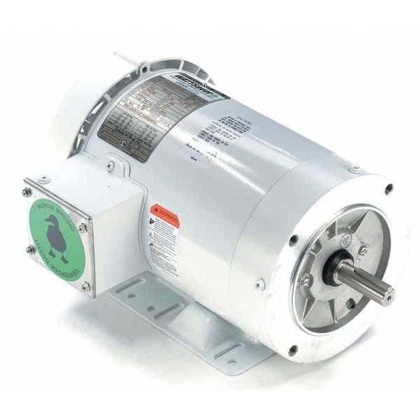 Washdown Motor, 2 HP, Face/Base, 56C Frame