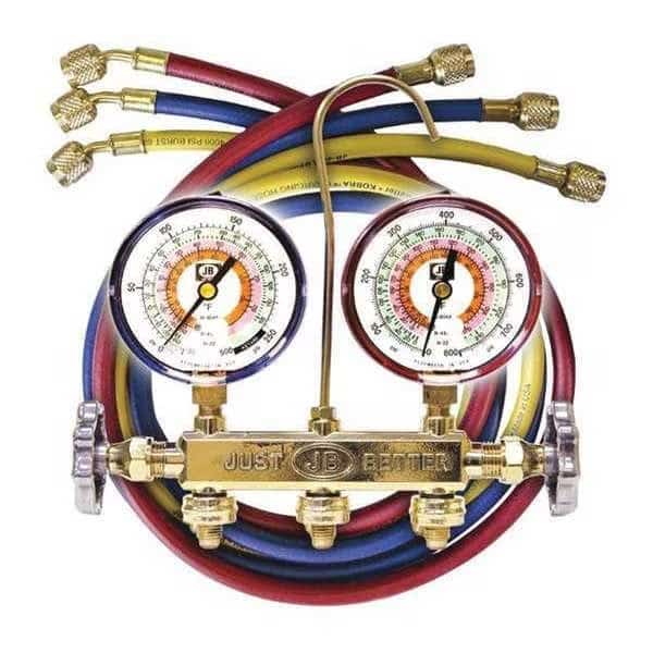 Mechanical Manifold Gauge Set, 2 Valves, Jb Industries, Mfr#: 22233L