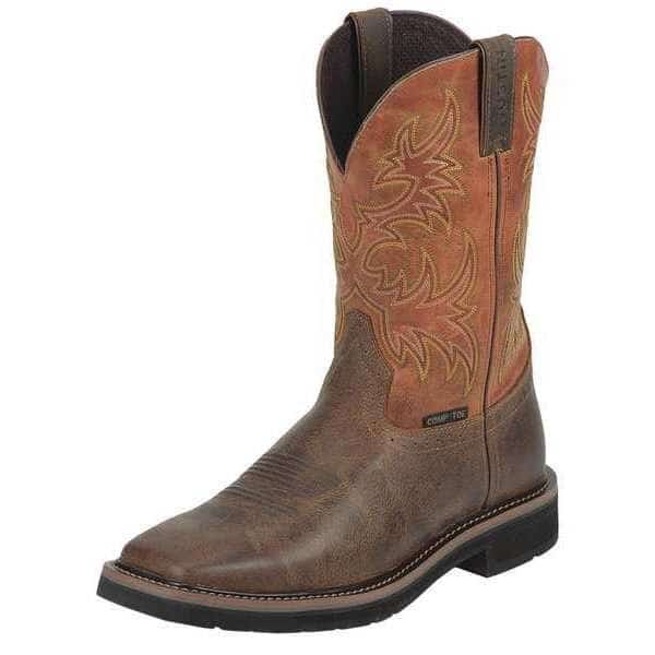 Men's Western Boot, 14, Composite Toe, 11 in H, Brown, WK4812