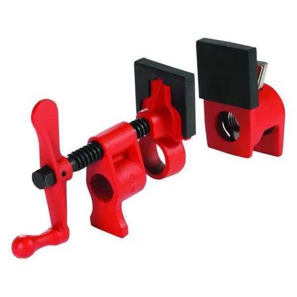 Pipe Clamp, Width 4 1/2 in, Throat Depth 1 3/4 in, Cast Iron Handle