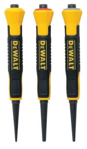 Nail Set, 1/32, 2/32, 3/32 in, 4 in L, 3 Pc