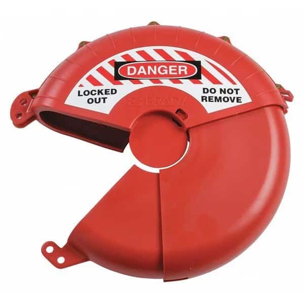 Gate Valve Lockout, Red, Plastic, 3-1/2" H