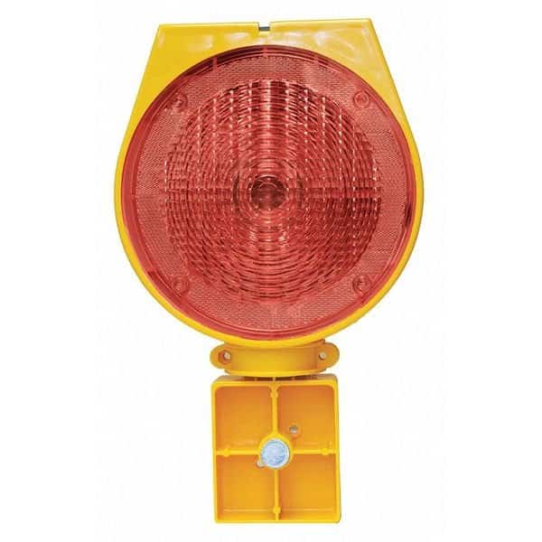 Solar Barricade Light, 7" Head dia., LED