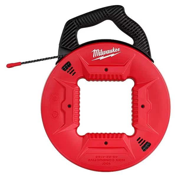 100’ Polyester Fish Tape w/Nonconductive Tip, Milwaukee Tool, Mfr#: 48-22-4165