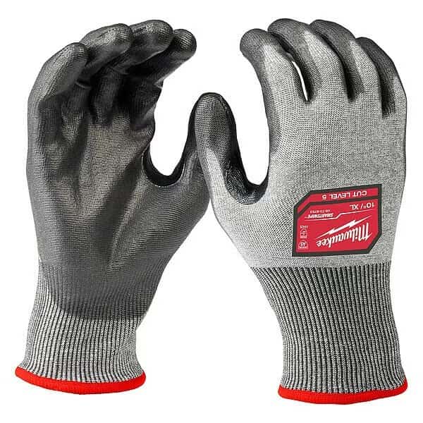 Cut-Resistant Dipped Gloves, , Rough Palm, Elastic/Knit, Gray, 1 PR