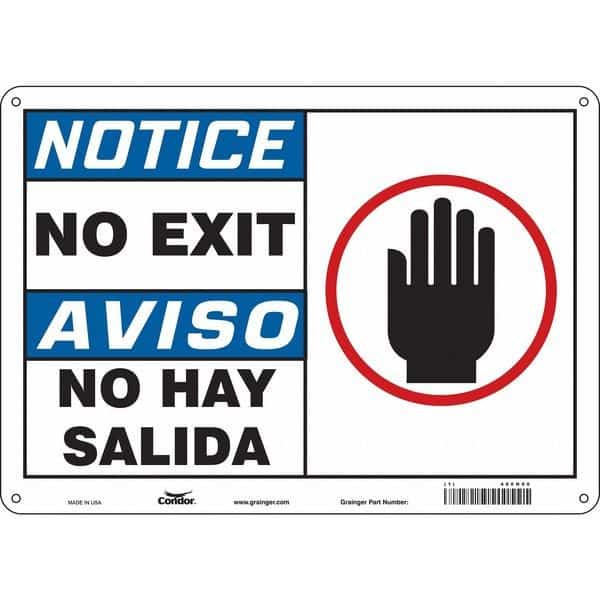 Safety Sign, 10 in x 14 in, Polyethylene, CONDOR, Mfr# 480N90