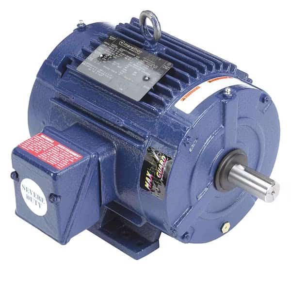 Severe Duty Motor, Three Phase, 7 1/2 HP, 3525 rpm Nameplate RPM, 460V AC, 213T Frame