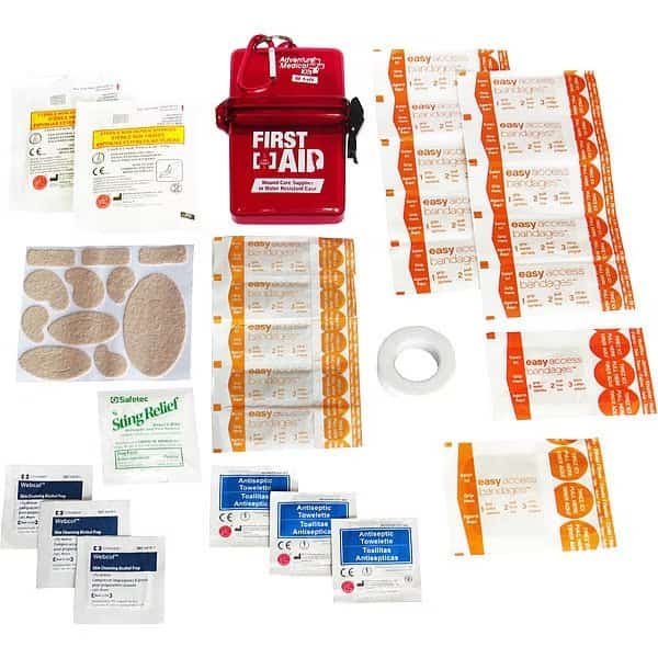 Emergency Medical Kit, Plastic, Red, 7" H, Adventure Medical, Mfr#: 0120-0200