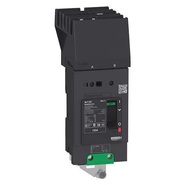 Molded Case Circuit Breaker, 70 A, 525V AC, 2 Pole, I-Line Mounting Style, BGA Series, SQUARE D, Mfr# BGA260701