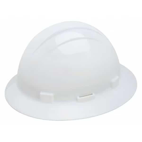 Hard Hat, Americana, Polyethylene, 4 Point Ratchet, Type 1, Class E, White