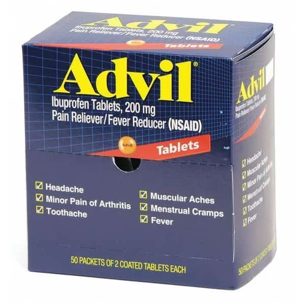 Pain Relief,Tablet,200mg Size,PK100, Mfr#: 15489, ADVIL