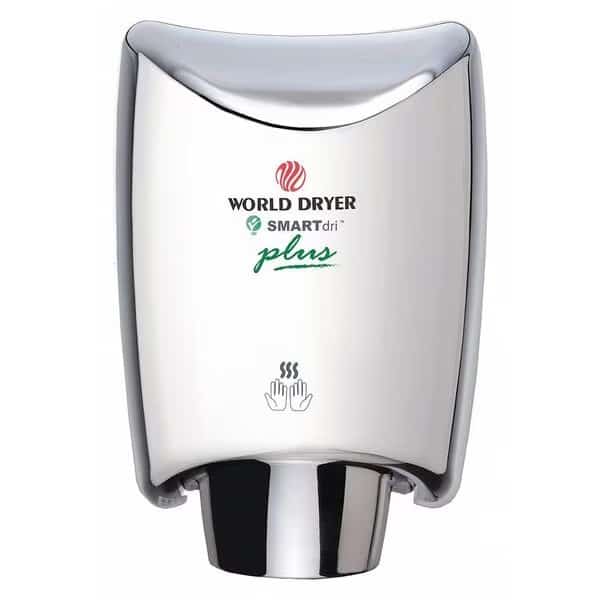 Automatic Hand Dryer, 8 sec Dry, 80, 110 to 120V AC, Silver, Polished