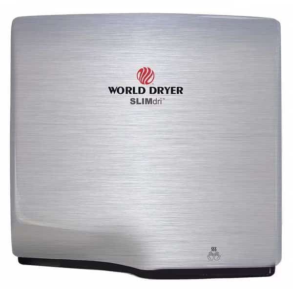 Automatic Hand Dryer, 14 sec Dry, 80, 120/208/240V AC, Silver, Brushed