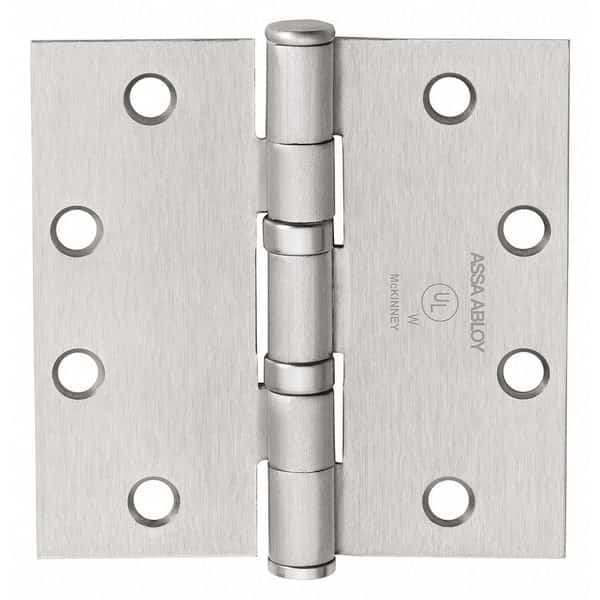 4 in W x Satin Chrome Five Knuckle Hinge, MCKINNEY, Mfr# 55571