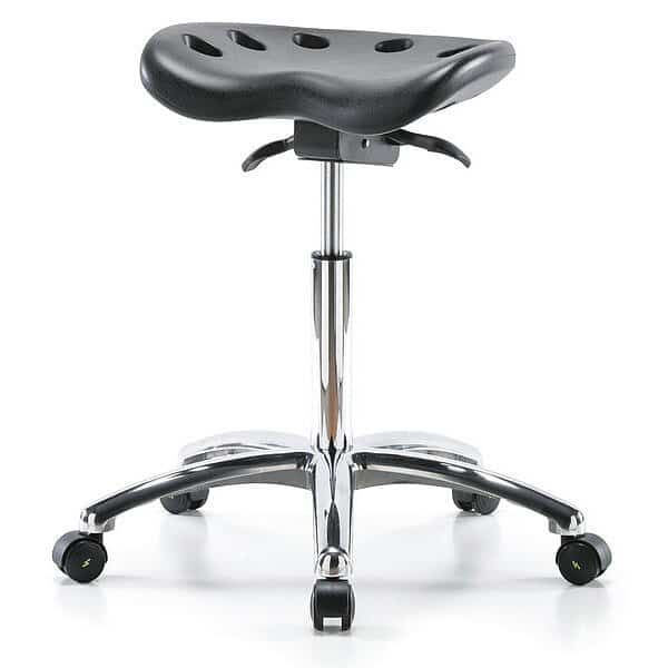ESD Pneumatic Stool,300 lb. wt. Cap., Mfr#: ESD-PTMBSO-CR-NF-ESC, EnjoyTool select