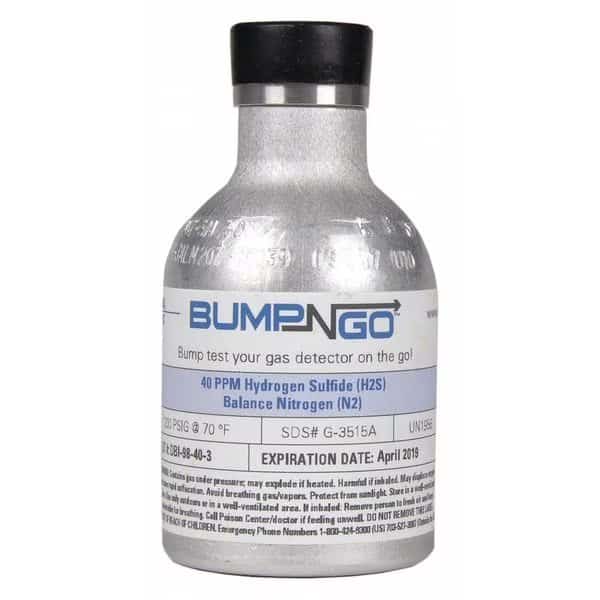 Calibration Gas, Carbon Monoxide, Hydrogen Sulfide, Methane, Oxygen, 5.8 L, CGA C-10 Connection