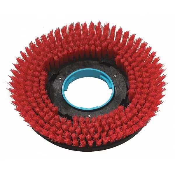 Floor Machine Brush, Red, 12" Pad, Round, PR