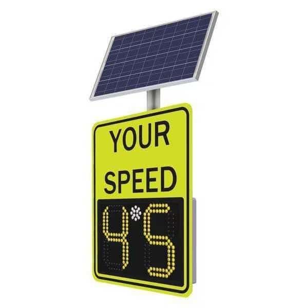 Safe Pace 100, Radar Feedback Sign Solar, FYG Face
