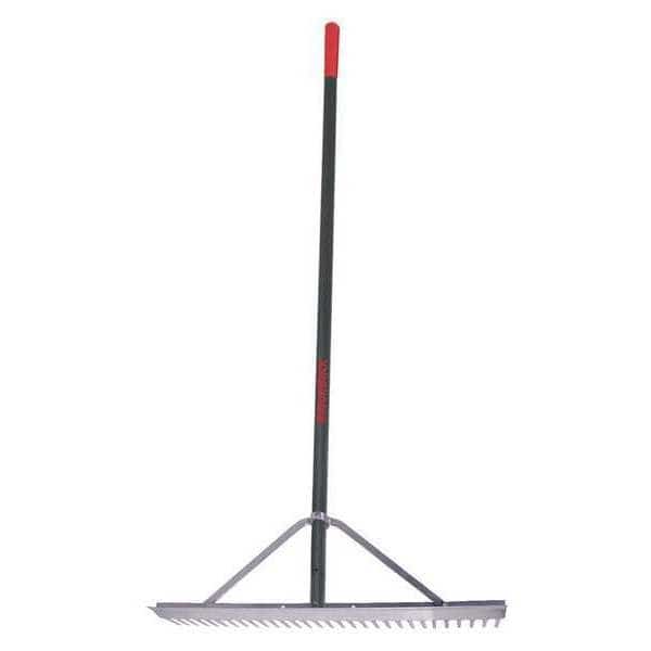 Landscape Rake,30 in. W,Aluminum Handle, Mfr#: 63137GR, RAZOR-BACK