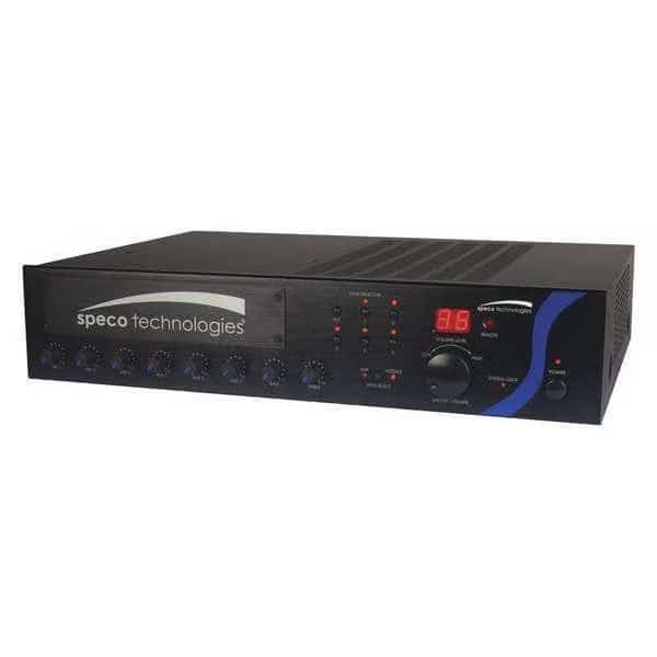 PA Amplifier, 3-13/32in H, 70V, 5 Channel