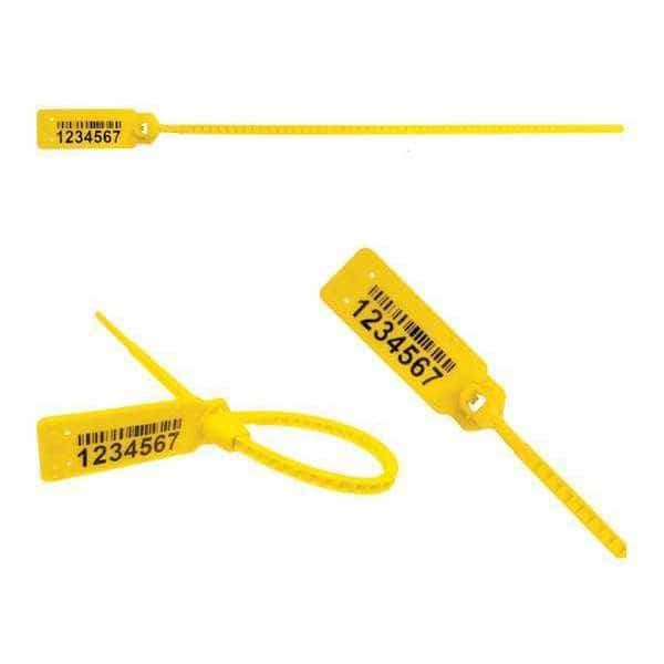 Pull Tight Barcode Seals 8-1/2" x 9/64", Yellow, Pk250