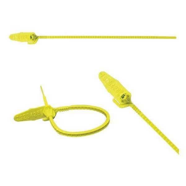 Pull Rip Molded Seals 8-1/2" x 9/64", Yellow, Pk250, ELC SECURITY PRODUCTS, Mfr# 061N21PPYL
