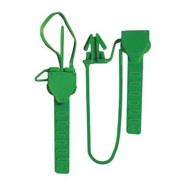 Anchor ATM Molded Seals 5-1/2" x 5/64", Green, Pk250, Elc Security Products, Mfr#: 011N13PL1PPGR