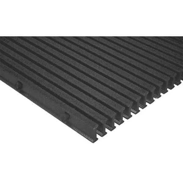 Fiberglass Pultruded Grating, 144 in Span, Grit-Top Surface, Vi-Corr Resin, Dark Gray