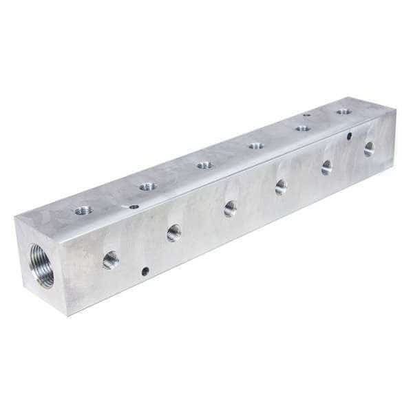 Manifold, 90 deg., 12 Outlets, 14-1/4" L