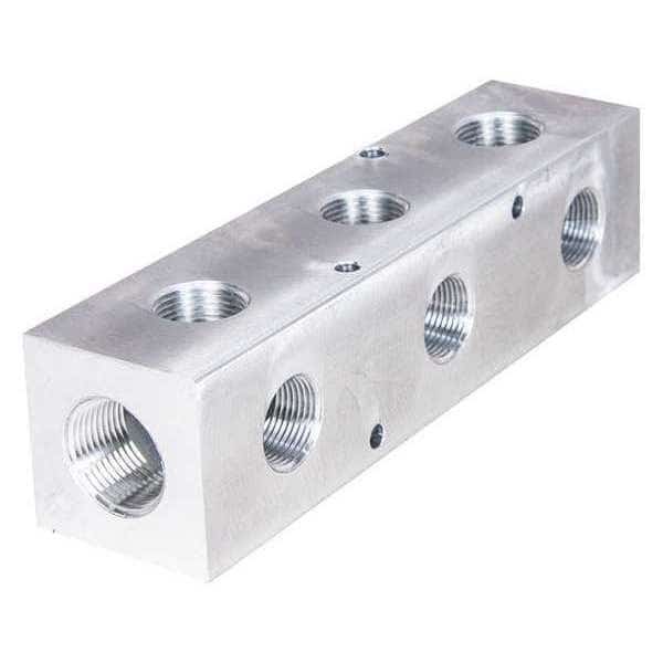 Manifold, 90 deg., 6 Outlets, 7-1/2" L