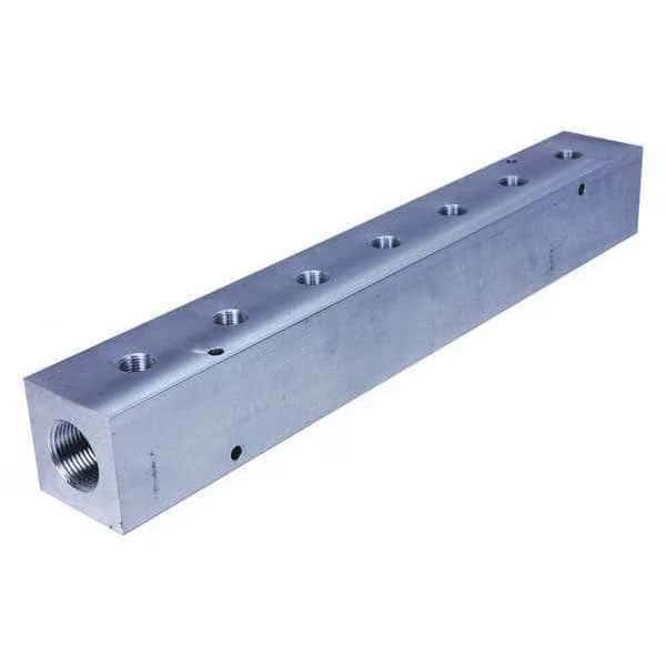 Manifold, Aluminum, 7 Outlets, 16-1/2" L