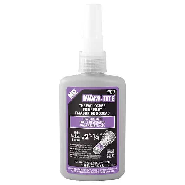 Threadlocker, VIBRA-TITE 111, Purple, Low Strength, Liquid, 50 mL Bottle