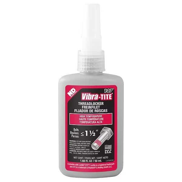 Threadlocker,Red,50mL,Flash 203 deg., Mfr#: 13750, VIBRA-TITE