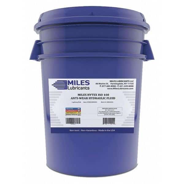5 gal Pail, Hydraulic Oil, 100 ISO Viscosity, 30W SAE, Miles Lubricants, Mfr#: M001000803