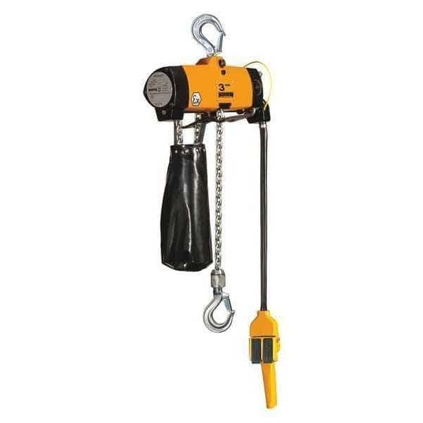 Air Chain Hoist, Pendant, 6000 lb., 20 ft.
