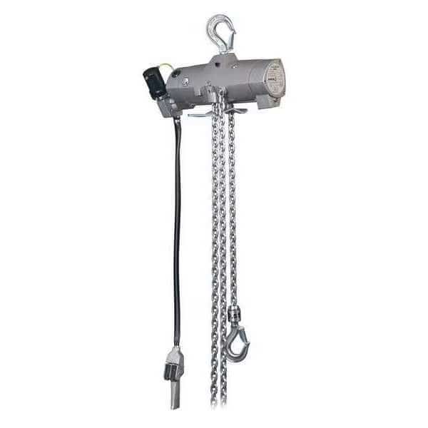 Air Chain Hoist, Pull Cord, 2000 lb., 10ft.
