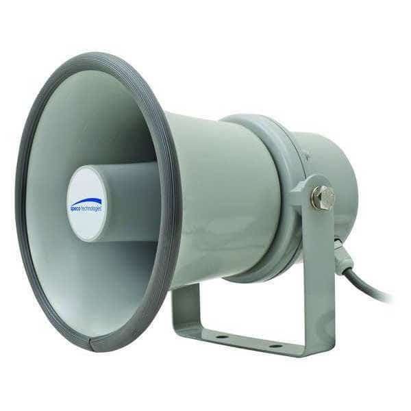 PA Weatherproof Speaker, 7-1/4"D, Aluminum